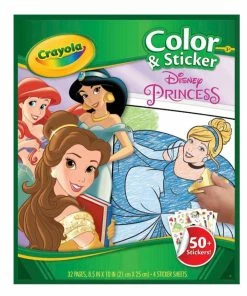 CRAYOLA COLOR & STICKER BOOK D PRINCESS