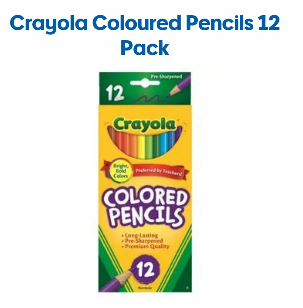 CRAYOLA PENCILS COLORED 12 PKT 3 CRAYOLA PENCILS COLORED 12 PKT