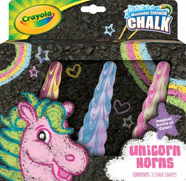 CRAYOLA CHALK 3CT UNICORN SIDEWALK AST 3 CRAYOLA CHALK 3CT UNICORN SIDEWALK AST