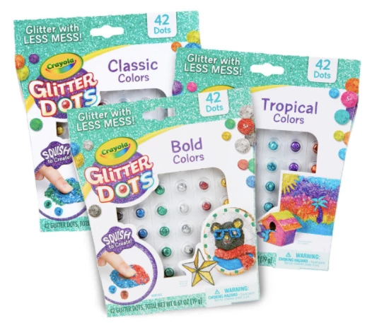 GLITTER DOTS SINGLE REFILL ASTD 3 GLITTER DOTS SINGLE REFILL ASTD