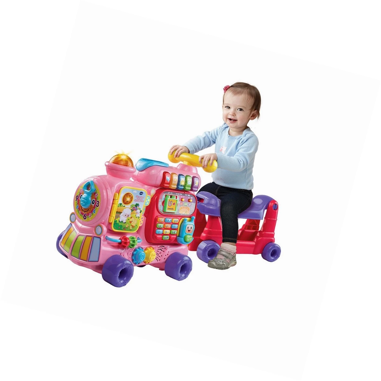VTECH PUSH & RIDE ALPHABET TRAIN PINK 5 VTECH PUSH & RIDE ALPHABET TRAIN PINK - Image 3