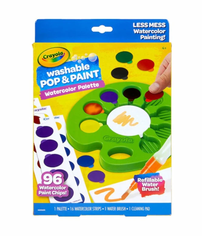 CRAYOLA POP & PAINT WATERCOLOR PALETTE 3 CRAYOLA POP & PAINT WATERCOLOR PALETTE