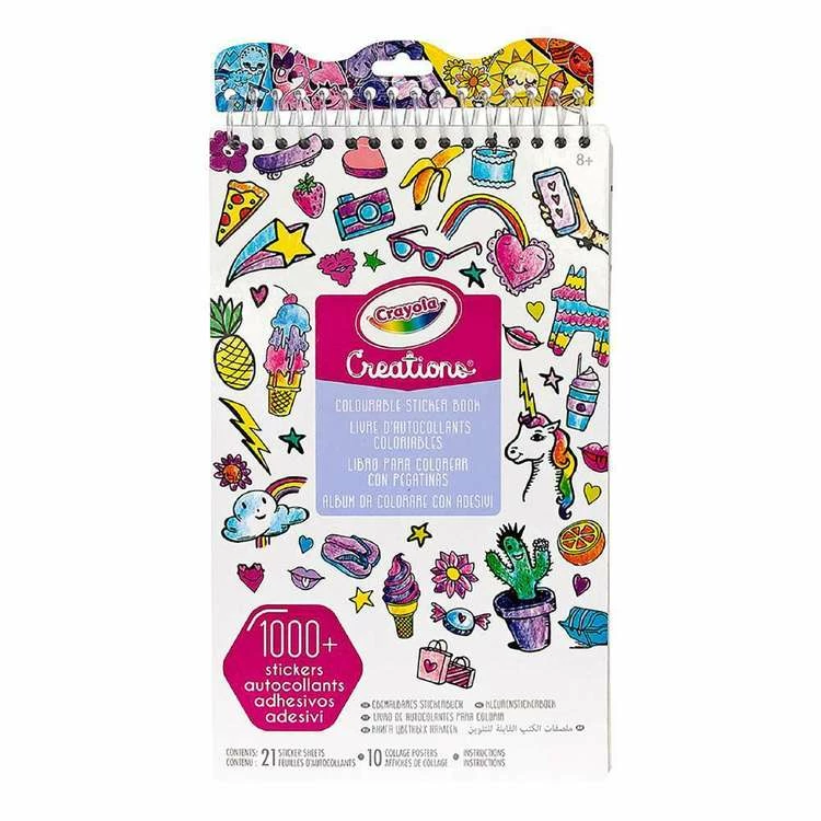CREATIONS COLORABLE STICKER BOOK 3 CREATIONS COLORABLE STICKER BOOK