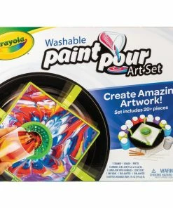 CRAYOLA WASHABLE PAINT POUR ART SET