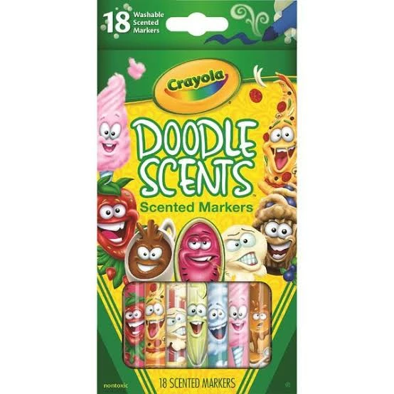 CRAYOLA MARKER DOODLE SCENTS 18PK 3 CRAYOLA MARKER DOODLE SCENTS 18PK