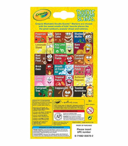 CRAYOLA MARKER DOODLE SCENTS 18PK 4 CRAYOLA MARKER DOODLE SCENTS 18PK - Image 2