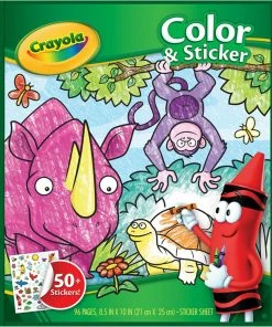 CRAYOLA COLOR & STICKER BOOK ANIMALS