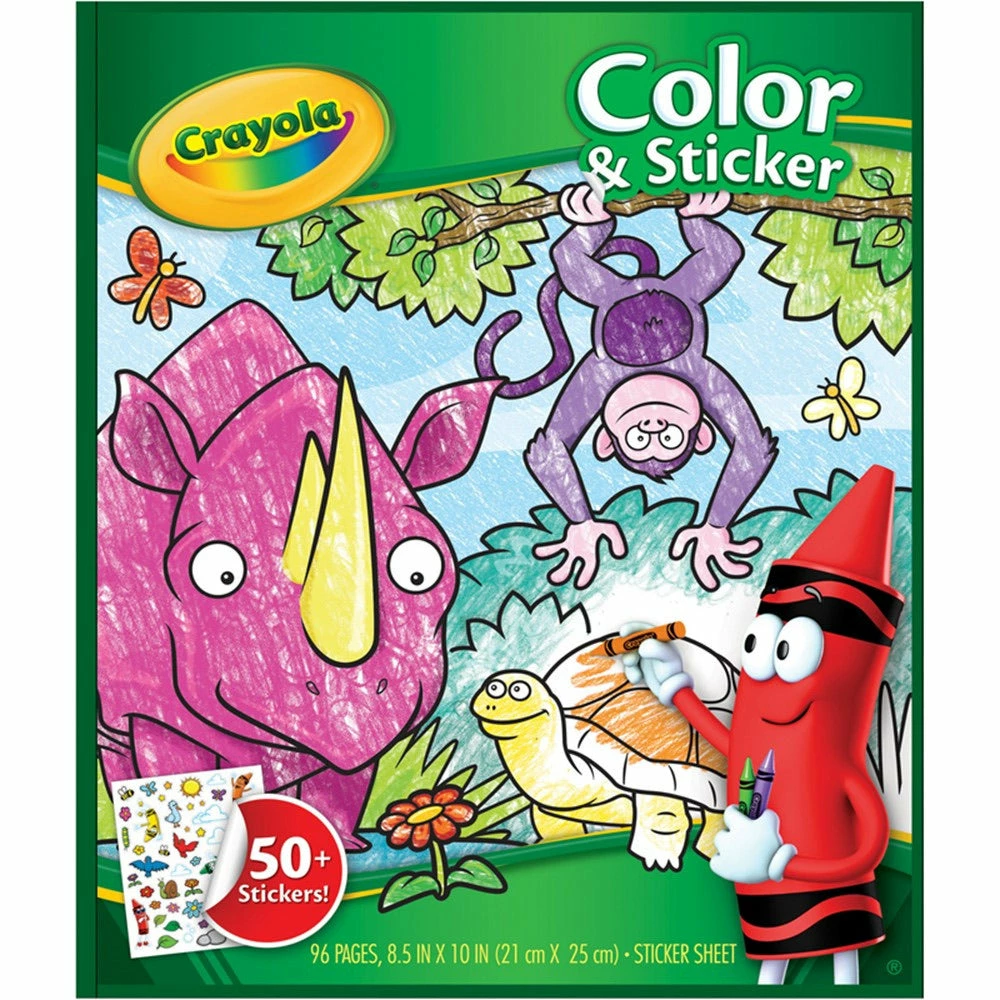 CRAYOLA COLOR & STICKER BOOK ANIMALS 3 CRAYOLA COLOR & STICKER BOOK ANIMALS
