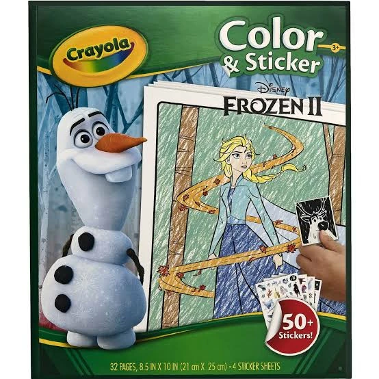 CRAYOLA COLOR & STICKER BOOK FROZEN NEW 3 CRAYOLA COLOR & STICKER BOOK FROZEN NEW