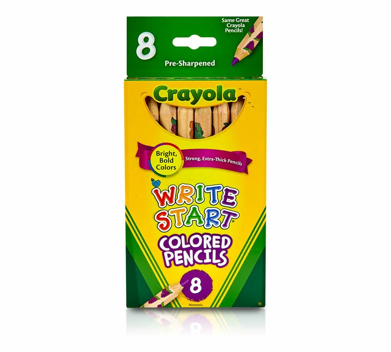 CRAYOLA PENCILS COLORED WRITE START 8CT 3 CRAYOLA PENCILS COLORED WRITE START 8CT