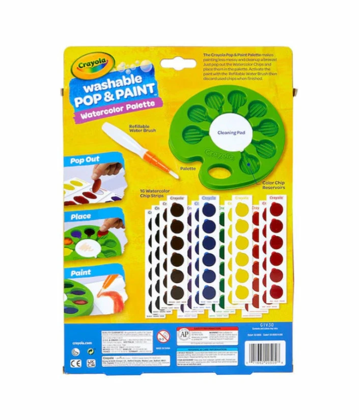 CRAYOLA POP & PAINT WATERCOLOR PALETTE 4 CRAYOLA POP & PAINT WATERCOLOR PALETTE - Image 2