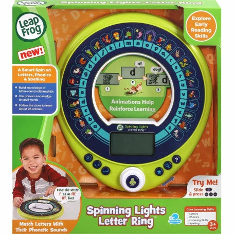 L/F SPINNING LIGHTS LETTER RING 3 L/F SPINNING LIGHTS LETTER RING