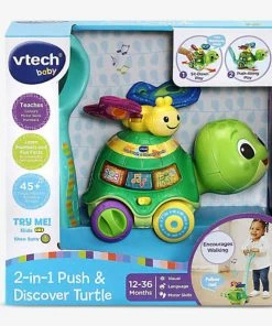 VTECH 2 IN 1 PUSH & DISCOVER TURTLE
