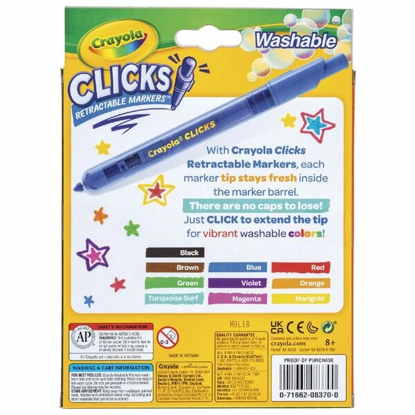 CRAYOLA MARKER RETRACTABLE CLICK 10PK 4 CRAYOLA MARKER RETRACTABLE CLICK 10PK - Image 2