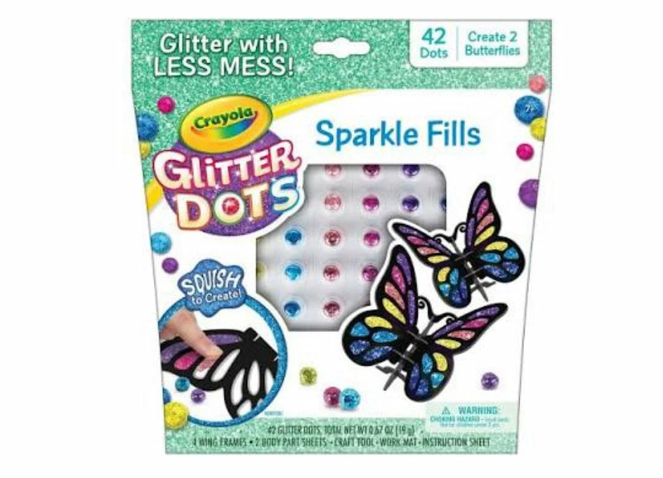 GLITTER DOTS SPARKLE FILLS BUTTERFLY 2 GLITTER DOTS SPARKLE FILLS BUTTERFLY