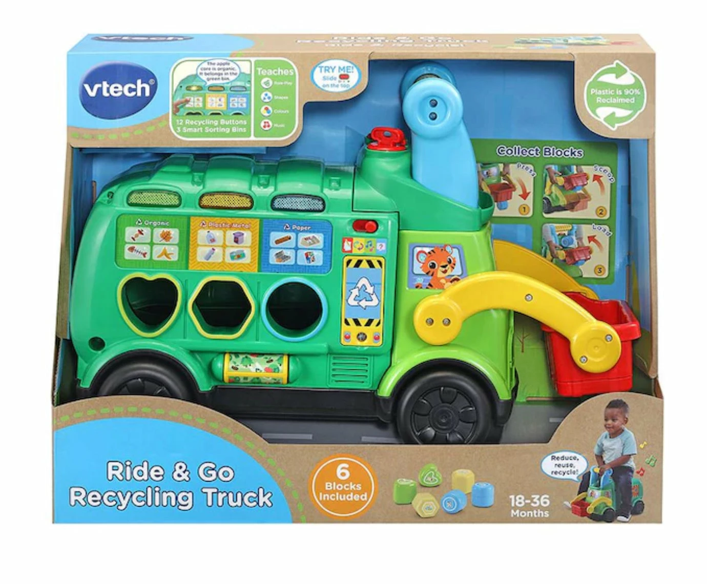VTECH RIDE & GO RECYCLING TRUCK 3 VTECH RIDE & GO RECYCLING TRUCK