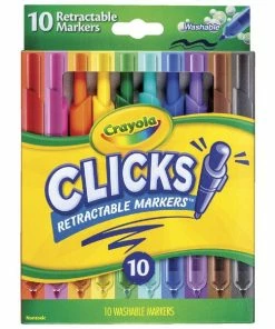 CRAYOLA MARKER RETRACTABLE CLICK 10PK